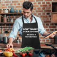 thumbnail image 6 of sidao 100% Cotton Funny Apron for Men Women Adjustable Bib Aprons with 2 Pockets Grill Kitchen Cooking BBQ One Size Fits All, 6 of 6