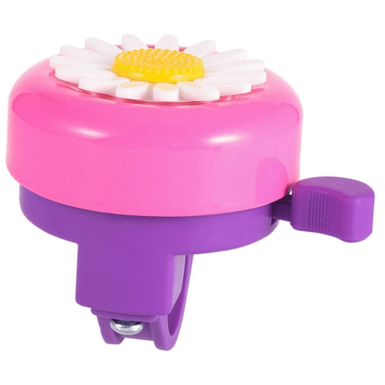 MINI FACTORY Bike Bell Streamer for Kid Girls Cute Flower Bike Bell Streamer Robbin Children s Bike Accessory Pink Purple