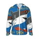 thumbnail image 1 of Balery Shark With Sunglasses and Lobste Sudadera ligera de manga larga con capucha y protección solar UPF 50+ para hombre y mujer, ideal para pesca y running-3X-Large, 1 of 7