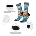 thumbnail image 3 of Balery Artistic Starry Sky Cloud Dog Pattern Crew Socks Unisex– Soft & Breathable Socks for Men & Women, One-Size Fits Most (US 5-11), Comfortable & Durable for Daily Wear, 3 of 6