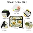thumbnail image 3 of Folder Waterproof A4 Size File Folder Home Work Office Categorized Storage File Manager 13 Individual Pockets Soft Sunflowers and Green Leaves, 3 of 7