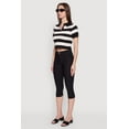 thumbnail image 4 of Womens Iris Striped Crop Polo Shirt, 4 of 5