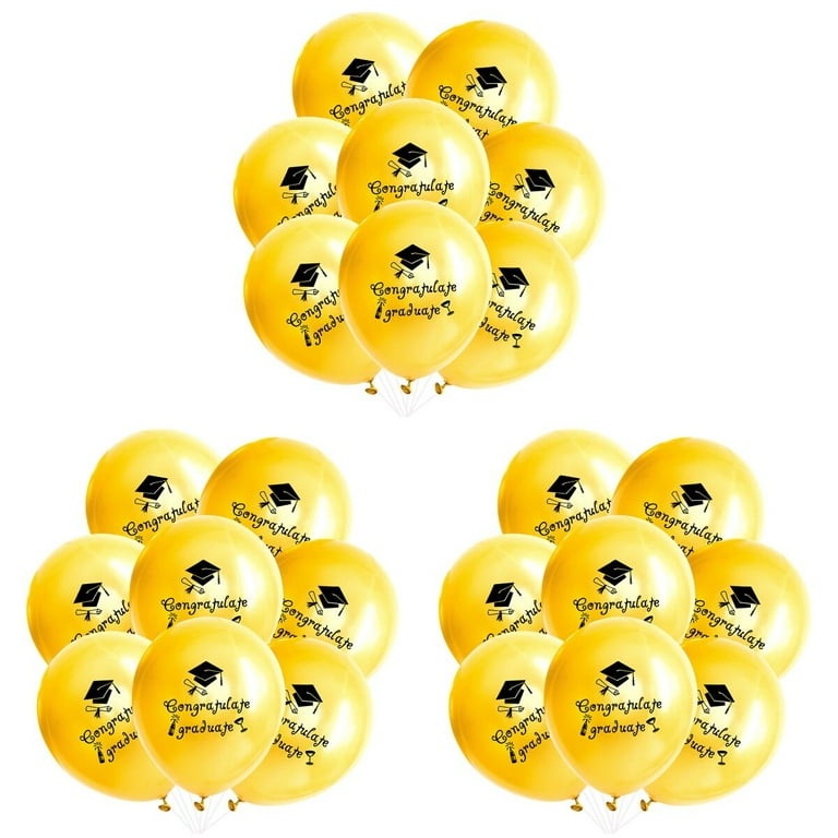 60 Pcs 12 Inch Party Balloons Congratulate Graduate Letter Ballons