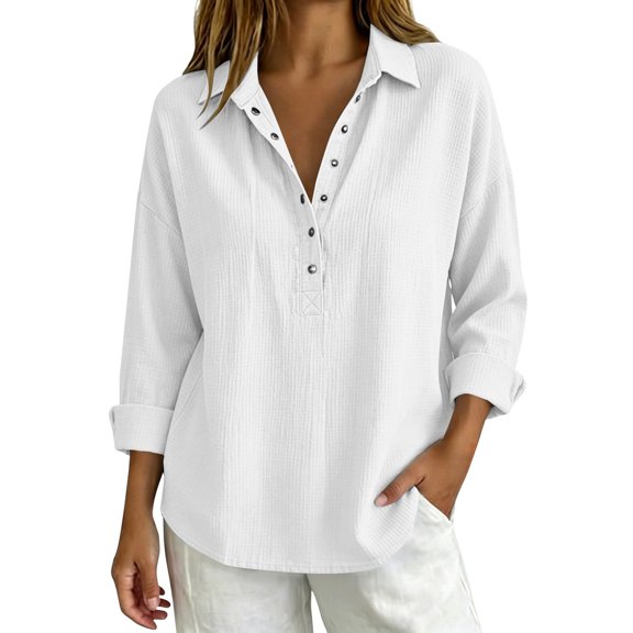 Button Up Sweatshirts Women Ribbed Long Sleeve Stand Collar Hoodies Lightweight Tshirt Trendy Blouse Tops Heavyweight Outfits 2026 Fall Winter Outfits Clothes, White, M