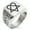 Silver, variant on Stainless Steel Heartagram Geometric Pattern Biker Style Polished Ring