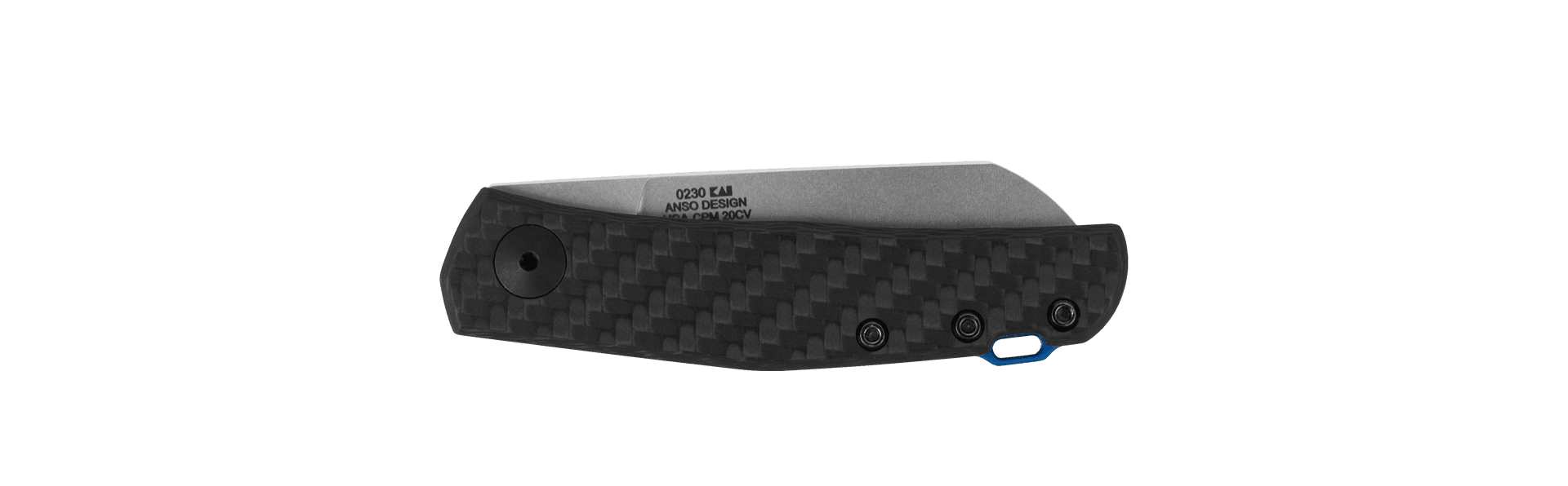 Zero Tolerance Knives ZT 0230 Black Carbon Fiber Jens Anso Folding CPM 20CV Stainless Pocket Knife