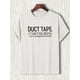 thumbnail image 2 of Camiseta informal de cuello redondo para hombre, tejido de punto de algodón ligeramente elástico, corte regular, con estampado de cinta adhesiva, ideal para verano y tiempo libre., 2 of 7