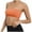 Orange, variant on Womens Tube Top Bra Seamless Bandeau Bra Strapless Padded Solid Trendy Bralette Bra Teen Girls Stretchy Summer Bras (Coffee M )