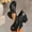 Black, variant on Wensltd Women Chunky Shoes Zipper British Style Loafers Solid Color Round Toe Women Wide Width Shoes