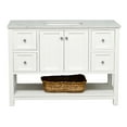 thumbnail image 5 of Lakeshore 48" Bathroom Vanity with White Cabinet and Engineered Carrara Top, 5 of 6