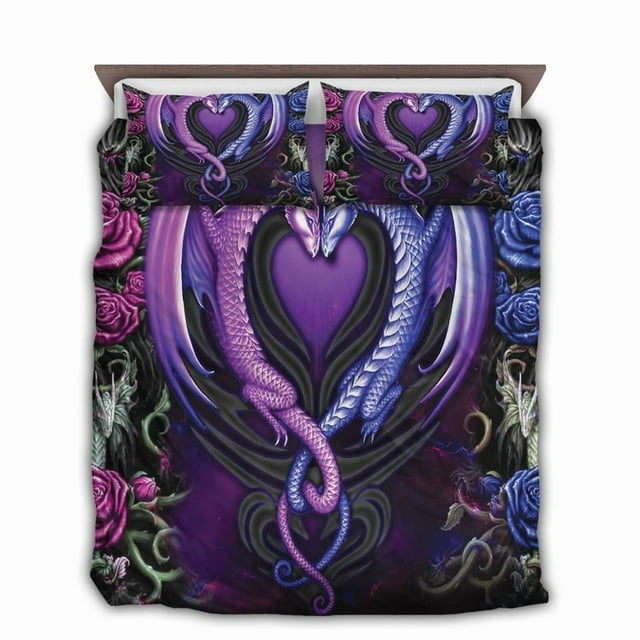 Dragon Couple Lover Together Bedding Set