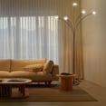 thumbnail image 3 of Brightech Orion 74" Oil Brushed Bronze Industrial 5-Light LED Super Bright Floor Lamp with Adjustable Swing Arm Heads, 3 of 9