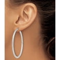 thumbnail image 3 of Sterling Silver D/C 3X55mm Hoop Earrings (Width 55) (Length 55) - Jbsp, 3 of 5