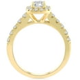 thumbnail image 3 of Pompeii 1 1/4Ct Diamond Cushion Halo Engagement Wedding Ring Set 10k Yellow Gold, 3 of 4