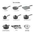 thumbnail image 3 of Tramontina Primaware 18 Piece CERAMIC Cookware Set, GRAY, 3 of 6
