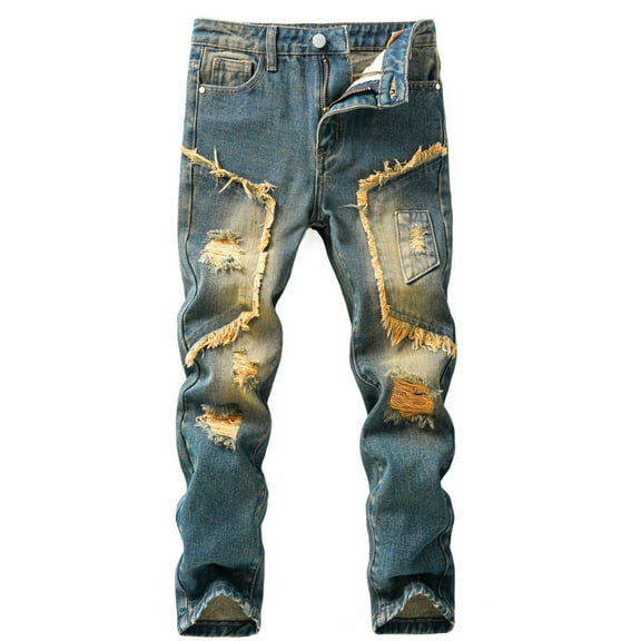 SILVERCELL Boy's Skinny Fit Ripped Destroyed Distressed Fashion Denim Jeans Pants 5-13T