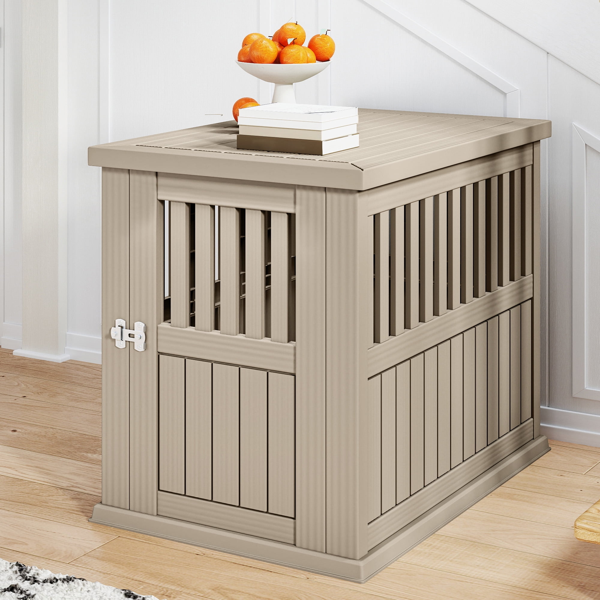 Dextrus Pet Dog Crate Furniture End Table,Waterproof Indoor Kennel for Small to Medium Dogs, Brown