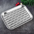 thumbnail image 3 of Freedo Stainless Steel Rectangular Plate, Barbecue Grilled Fish Tray BBQ Food Container,easy To Clean and Non-stick Barbecue Plate, 3 of 9