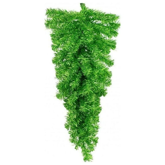 32 Green Tinsel Teardrop Swag, Unlit