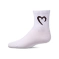 thumbnail image 3 of MeMoi Ribbed Pointelle Cotton-Rich Crew Sock with Open Heart Graphic - Girls - Female, 6, Denim, 3 of 8