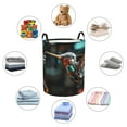 thumbnail image 4 of Balery Futuristic Robot Hummingbird Cesta de ropa redonda con asas, impermeable, independiente, para ropa, juguetes, dormitorio y familia-Medium, 4 of 6