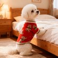 thumbnail image 5 of Adorable Bear Knitted Dog Sweater Warm Winter Cardigan Soft Pet Apparel For Small Medium Dogs And Cats Comfort Outfit Red,XS, 5 of 6