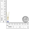 thumbnail image 6 of Gem Stone King 0.49 Ct Blue Tanzanite G/H Lab Grown Diamond 14K Yellow Gold Pendant with Chain, 6 of 6