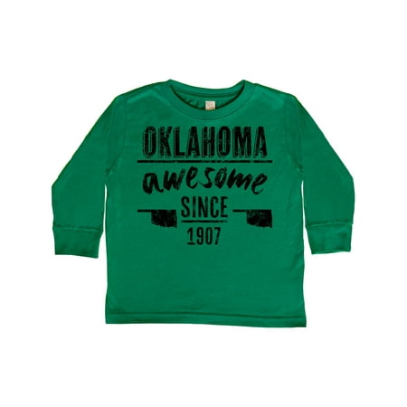 

Inktastic Oklahoma Awesome Since 1907 Gift Toddler Boy or Toddler Girl Long Sleeve T-Shirt
