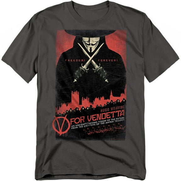 V For Vendetta T-Shirt Poster Unisex Graphic Tee For Men & Women