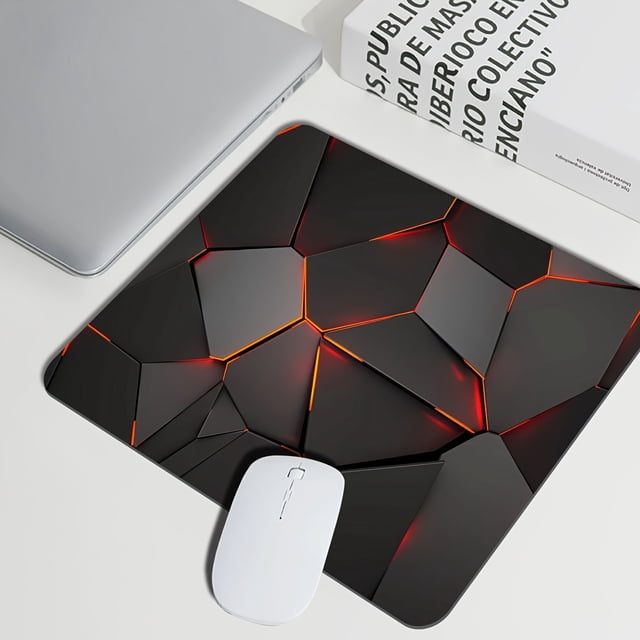 HLONK 1pc XL/XXL Polyester Geometric Glow Pattern Mouse Pad Large Durable Gaming Keyboard with Precision Stitching Non-Slip Rubber Backing - Ideal for Home Office Gaming Room and Gi