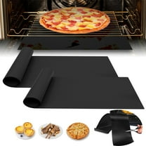 Tutuviw Grill Mats for Grill,16"x24" Non-Stick Oven Liners,BBQ Outdoor Grill, Heat-Resistant Mats Reusable and Easy to Clean, Works on Electric Grill Outdoor Gas Charcoal BBQ (Black, 2 Pcs)