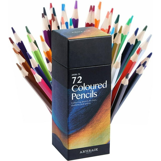 Safe And Reliable Colored Pencils, 72 Count, Soft Leads For Smooth Application, Multiple Color, Time-saving Pre-sharpening, Comes With Pen Holder For Storage And Portability, 72 Colors
