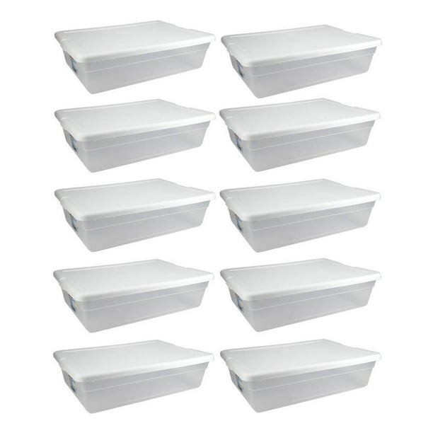 Sterilite 28 Qt Clear Closet/Under Bed Organizer Storage Box Container