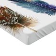 thumbnail image 2 of Ambesonne Ceremonial Fitted Sheet, Feather Tribal, Twin Size, Orange Blue, 2 of 3