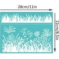 thumbnail image 2 of 2 plantillas autoadhesivas de 28 x 22 cm (11 x 8,6 pulgadas) para serigrafía con diseño de hierba. Plantillas reutilizables de malla para transferencia., 2 of 9