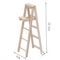 thumbnail image 4 of 1:12TH Dollhouse Miniature Ladder Accessories Folding Props Library, 4 of 6