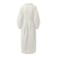 thumbnail image 5 of Aayomet Women's Winter Coats Turn Down Collar Single Winter Outwear Trench Coat,White L, 5 of 5