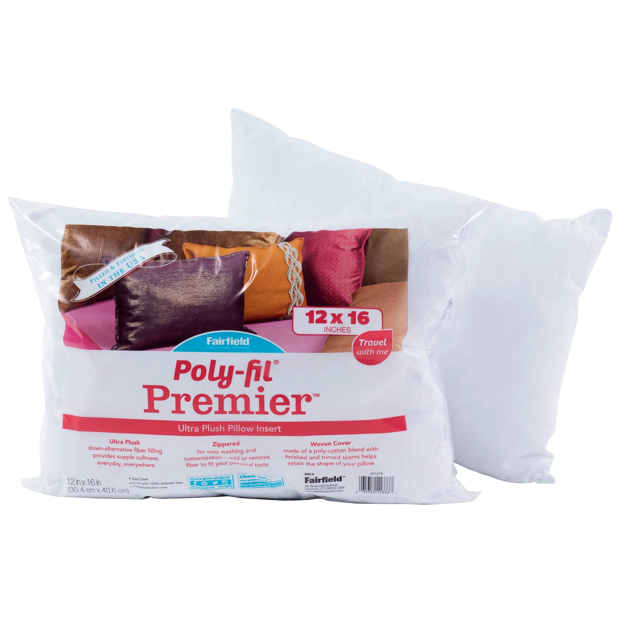 Poly Fil Premier Travel Decorative Pillow Insert 12 X 16 Walmart Com
