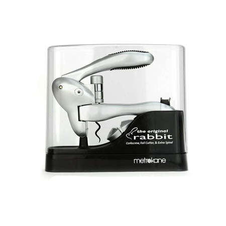 Rabbit Original Lever Corkscrew Wine Opener with Foil Cutter and Extra Spiral