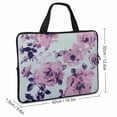 thumbnail image 2 of AWERP Decorative Lively Rose Floral Colorful Pink Purple Navy Blue Grey White Laptop Carrying Bag Computer Protective Handle Case 17inch, 2 of 5