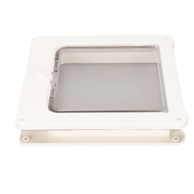 Pet Flap Door, Lockable Cuttable Inner Slot Automatic Plastic Cat Door 4 Modes For Pet Cage