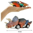 thumbnail image 4 of DINOBROS Dinosaur Toy Pull Back Cars, 6 Pack Dino Toys for 3 Year Old Boys and Toddlers, Boy Toys Age 3,4,5 and up, Dinosaur Vehicles Games with T-Rex, 4 of 8