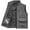 Gray—Tops for Men, variant on BVOFAR Men's Big and Tall Vest Outerwear Lightweight Windproof Outdoor Work Jackets Fishing Safari and Photography Vests Jackets with Multi-Pockets Black L