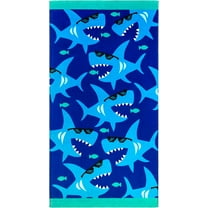 Beachland Sharks Beach Towel for Kids 28 x 51 inch 100% Cotton