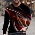 thumbnail image 2 of Pompotops Homme Décontracté Col Rond Manches Courtes Pull Ligne T-Shirt Imprimé 3D en Solde, 2 of 5