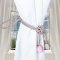 thumbnail image 3 of JilgTeok Retro Window Curtain Cord Rope Buckle Tiebacks Tie Backs Curtain Hanging Ball for Home Essentials, 3 of 4