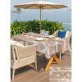 thumbnail image 5 of Outdoor Tablecloth with Umbrella Hole for Patio/Picnic/Party/Camping, Brown Coastal Waterproof Table Cloth Rectangle Table Cover Washable, Summer Ocean Waves Ombre Sea Starfish (60"x 84"), 5 of 8