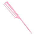 thumbnail image 1 of Peine de cola de rata de dientes anchos Unique Bargains Peine de cola larga de plástico Rosa, 1 of 7