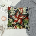 thumbnail image 2 of JRXY  4th of July Pillow Covers American Flag Heart Star Greenery Throw Pillow Covers Patriotic Red Blue America Freedom Decorative Cushion Cover for Independence Day Home Sofa White, 2 of 5