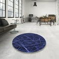 thumbnail image 4 of Ahgly Company Machine Washable Indoor Rectangle Transitional Blue Area Rugs, 6' x 9', 4 of 7